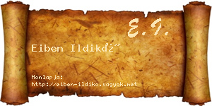 Eiben Ildikó névjegykártya