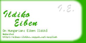 ildiko eiben business card