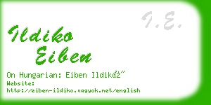 ildiko eiben business card